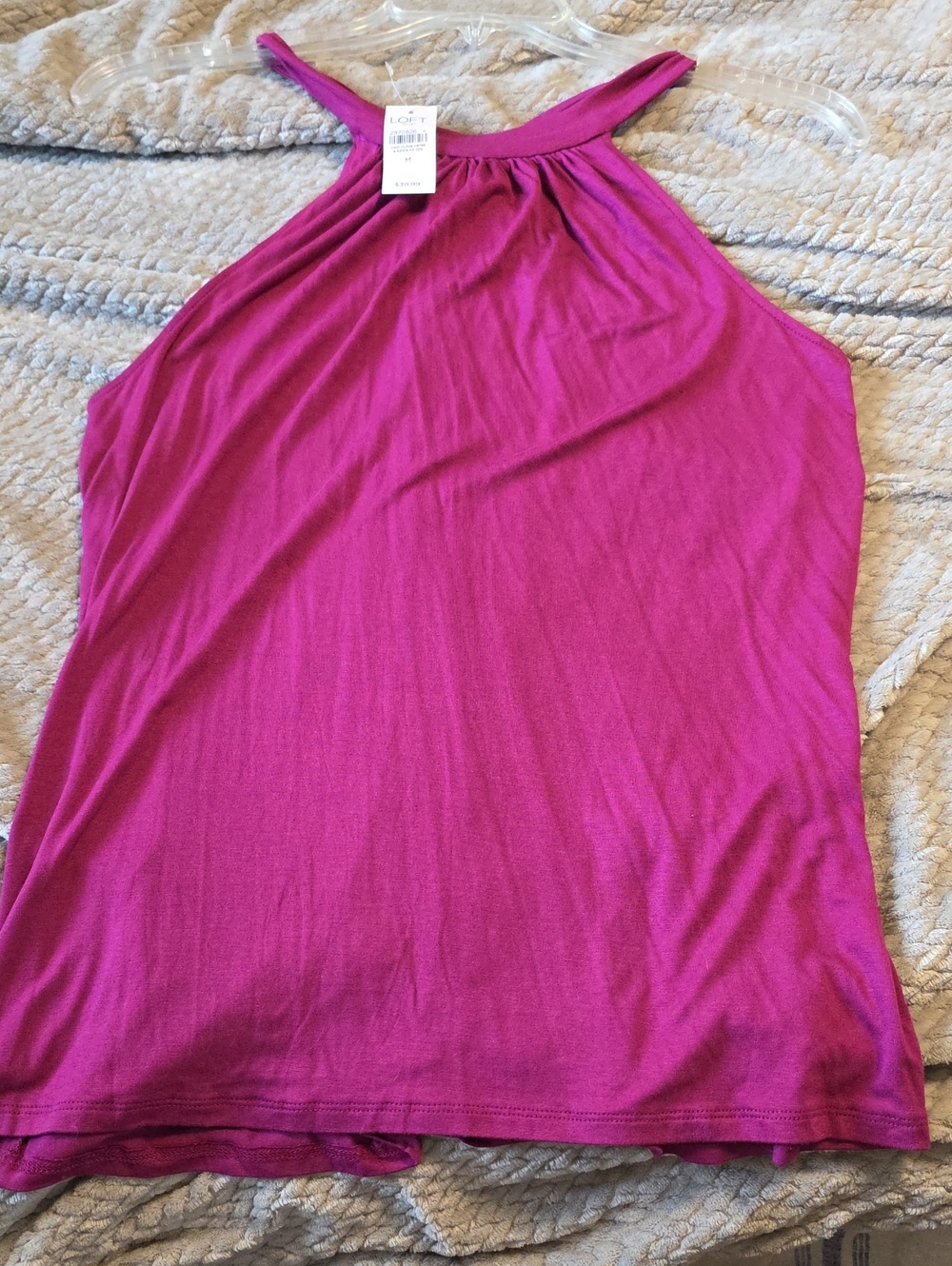 LOFT Magenta Halter Tank Top